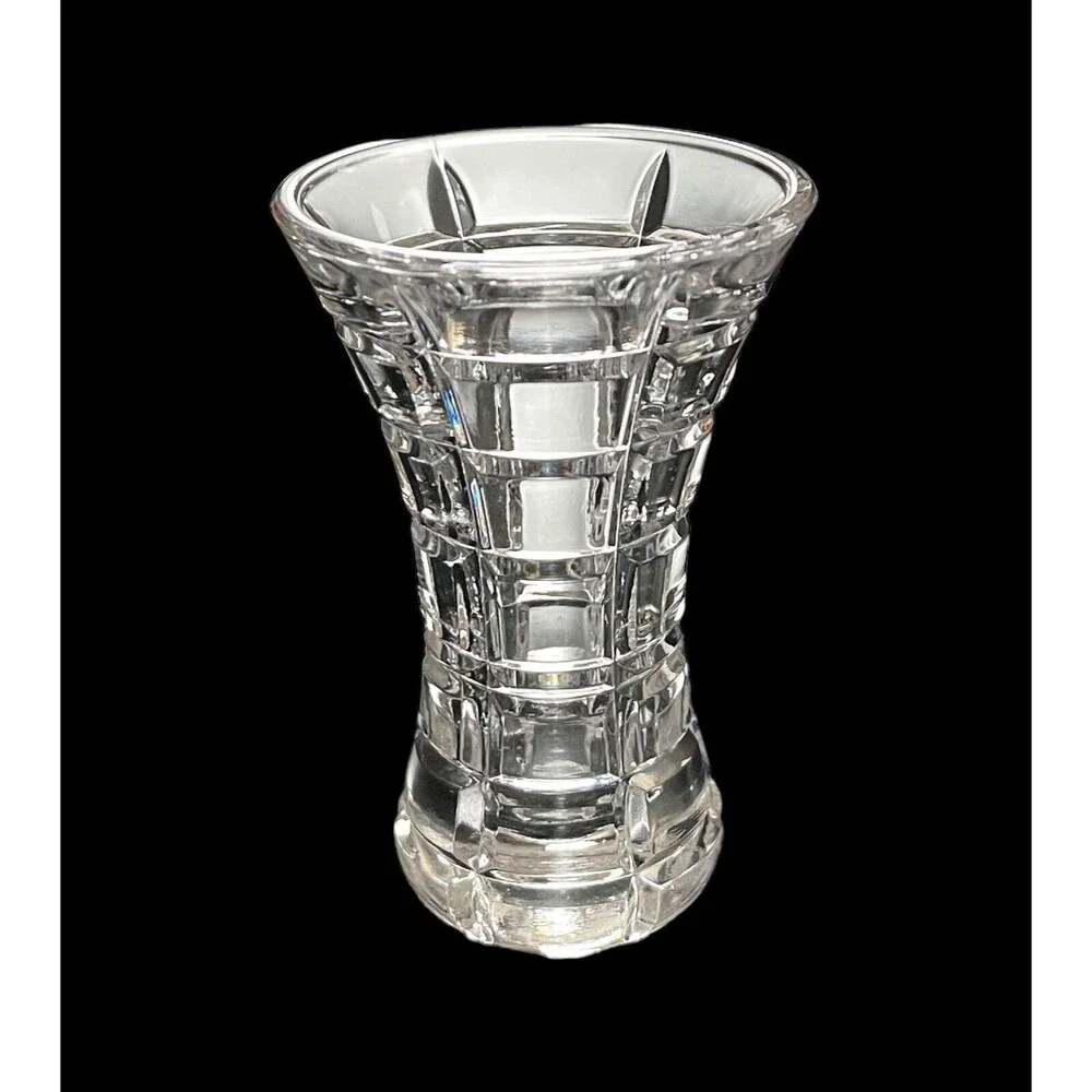 Vintage Mikasa Austria Prisma 3.25” Bud Vase Windowpane Mini Vase